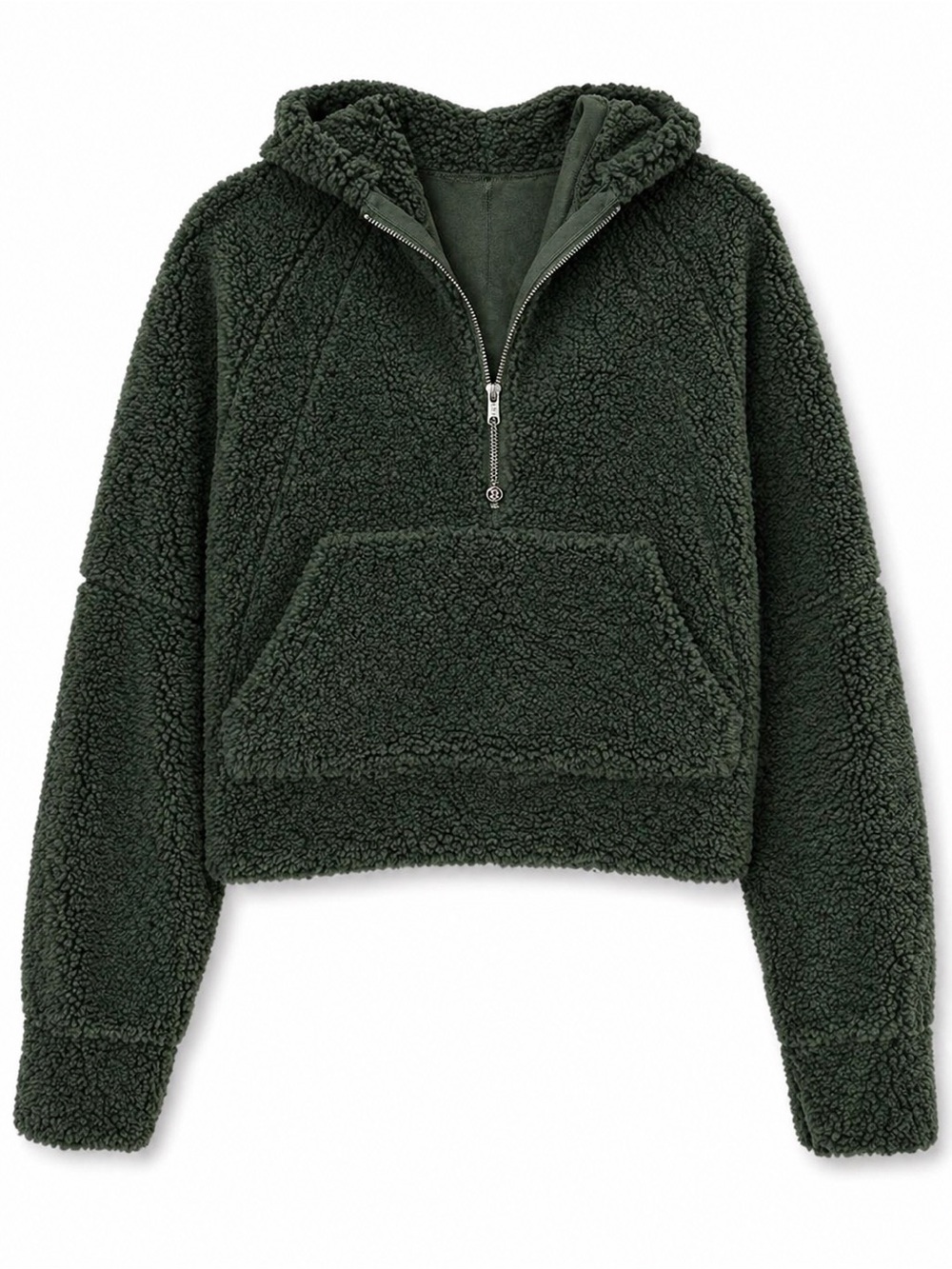 Lululemon Plush Fleece Scuba Oversized Half Zip Hoodie Smoked Spruce XS/S